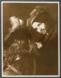 Valentin de Boulogne - sec. XVII - Negazione di san Pietro e giocatori di dadi