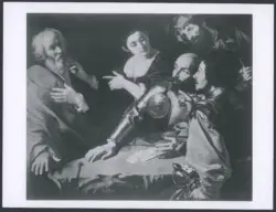 Valentin de Boulogne - sec. XVII - Negazione di san Pietro e giocatori di carte