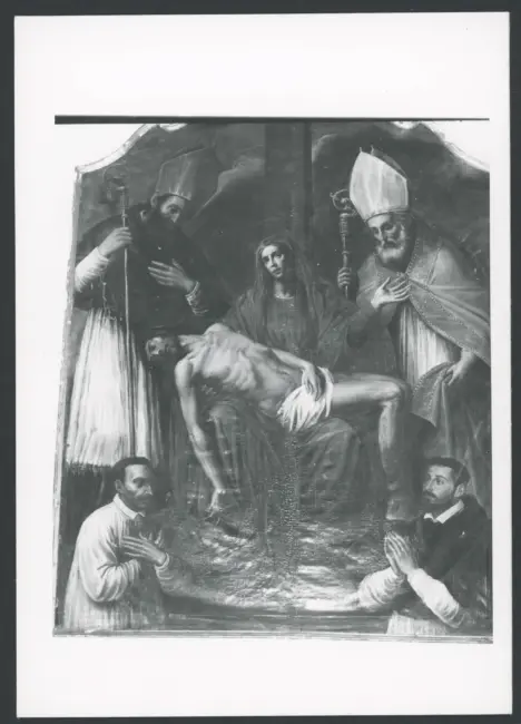 Pietà con sant'Ambrogio, sant'Agostino e due offerenti