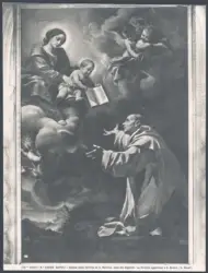 Napoli - Chiesa della Certosa di S. Martino. Sala del Capitolo. La Vergine apparisce a S. Bruno. (S. Vouet).