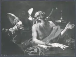 Vouet Simon - sec. XVII - San Girolamo scrivente con un angelo