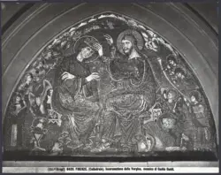 Firenze (Cattedrale). Incoronazione della Vergine, mosaico di Gaddo Gaddi.