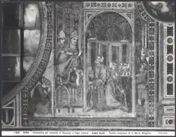 Roma - Particolare del racconto di Giovanni a Papa Liberio - Gaddo Gaddi. Portico superiore di S. Maria Maggiore