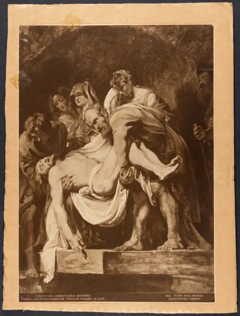 Fürstl. Liechtensteinische Gemälde-Galerie in Wien. Peter Paul Rubens. Grablegung Christi.