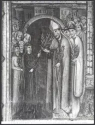 Assisi - Basilica di S. Chiara. S. Chiara, partic. una storia della sua vita. (scuola di Cimabue).