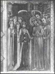 Assisi - Basilica di S. Chiara. S. Chiara, partic. una storia della sua vita. (scuola di Cimabue).