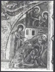Assisi - Basilica di S. Chiara. S. Chiara, partic. una storia della sua vita. (scuola di Cimabue).