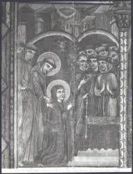 Assisi - Basilica di S. Chiara. S. Chiara, partic. una storia della sua vita. (scuola di Cimabue).