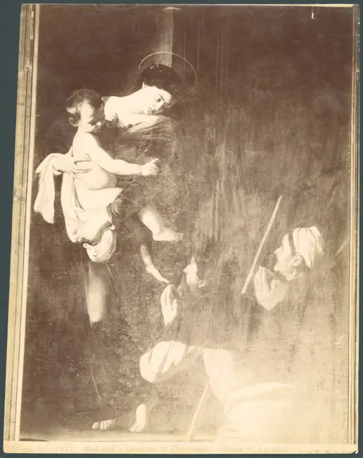 Roma. Madonna e bambino di Caravaggio - Chiesa S. Agostino