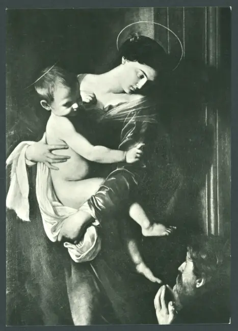 si da Caravaggio. Madonna dei Pellegrini (particolare) - (Roma, Sant'Agostino)