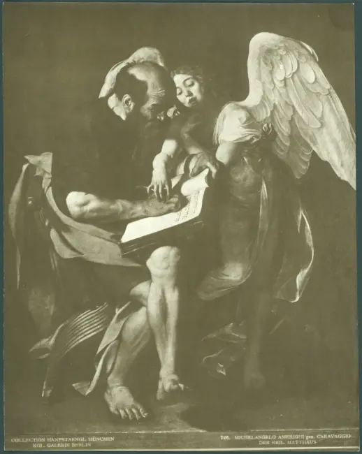 Kg Galerie Berlin. Michelangelo Amerighi gen. Caravaggio, Der Heil. Matthäus
