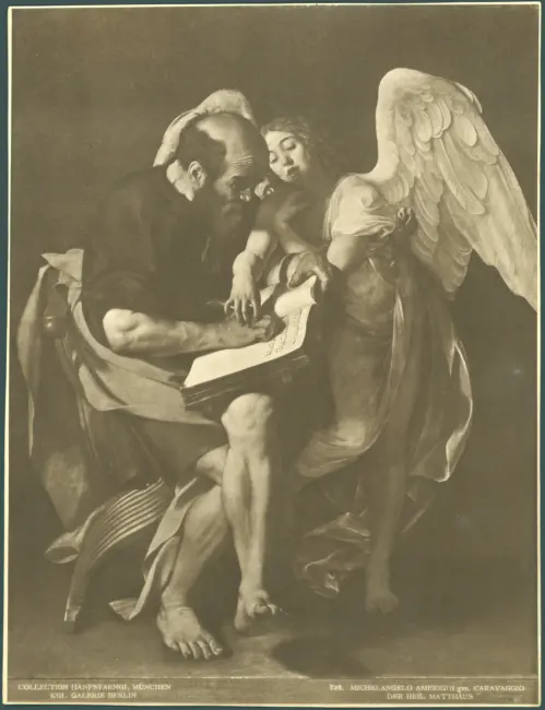 Kg Galerie Berlin. Michelangelo Amerighi gen. Caravaggio, Der Heil. Matthäus