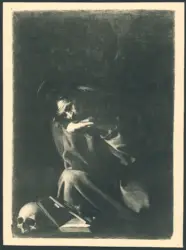 Merisi Michelangelo (Caravaggio) - copia da - sec. XVII - San Francesco d'Assisi in meditazione
