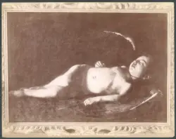 Firenze. Galleria Pitti. Amore dormiente; Caravaggio.