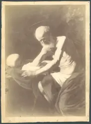 Merisi Michelangelo (Caravaggio) - sec. XVII - San Girolamo in meditazione