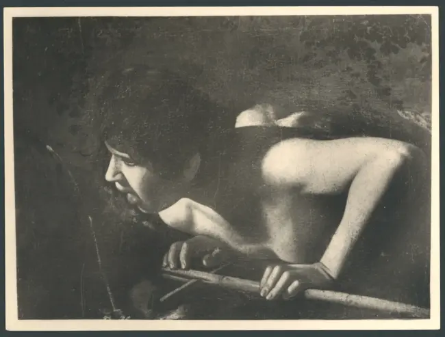 Merisi Michelangelo (Caravaggio) - sec. XVII - San Giovanni Battista alla fonte