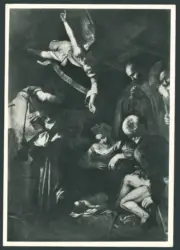 Palermo Or. di S. Lorenzo. Adorazione dei Pastori, coi Santi Francesco e Lorenzo (Caravaggio)